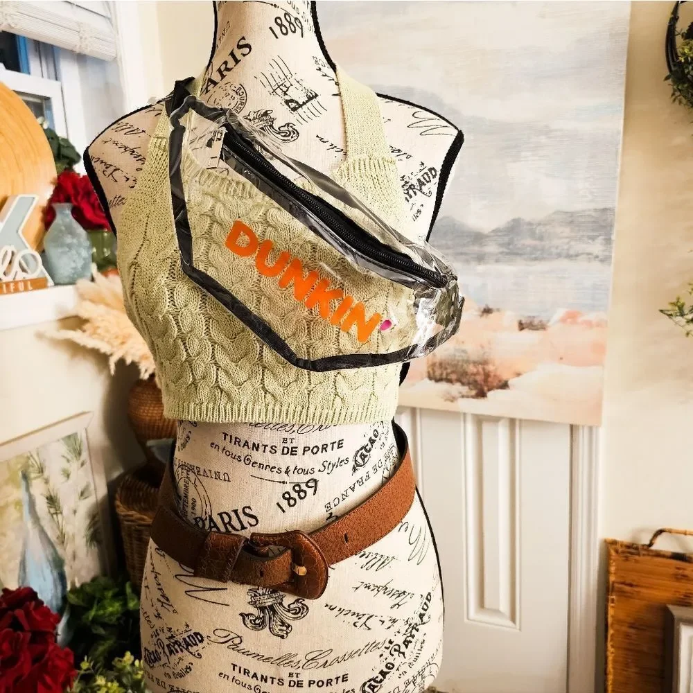 Dunkin Donut Clear Advertising Merchandise Fanny Pack.
